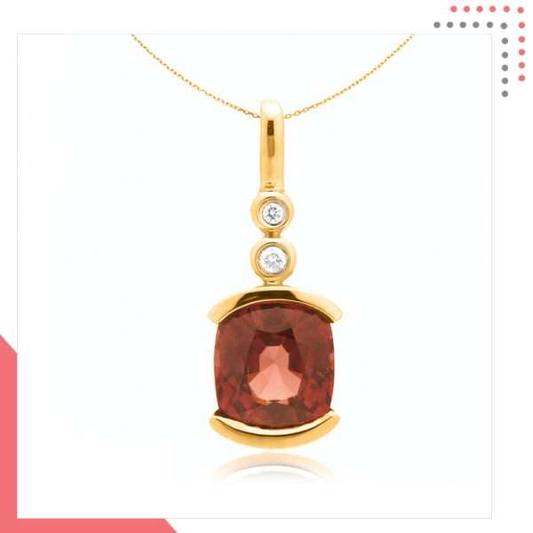 Divine Gems Tyrian Achelois TIered 18K Rose Gold Pendant