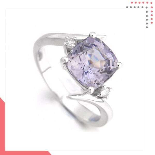 Divine Gems Lilac Antheia Intertwine18K White Gold Ring